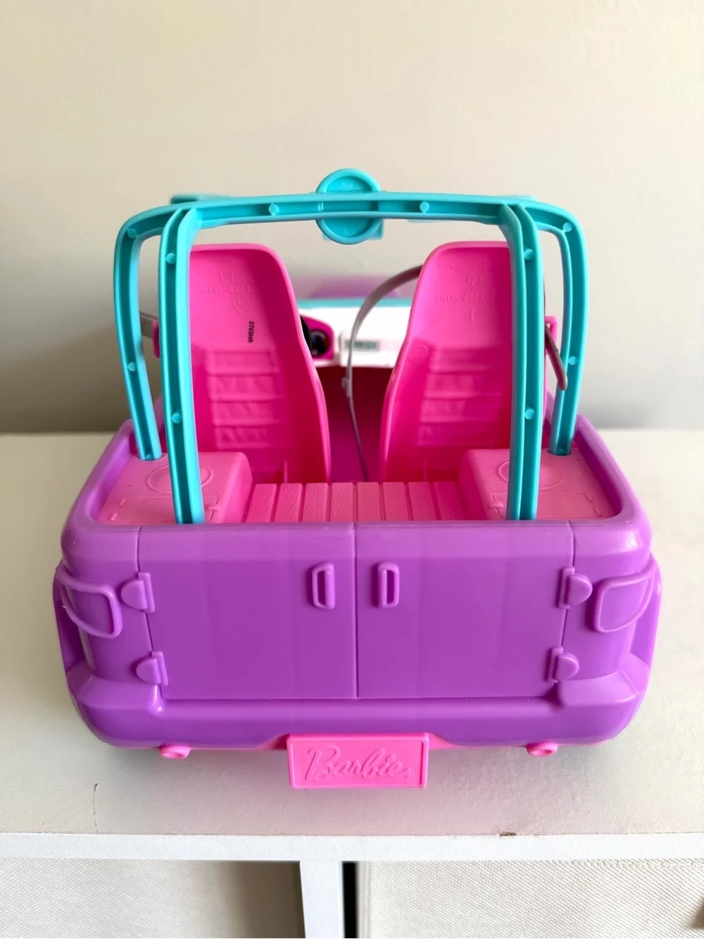 Barbie Car Off-Road Vehicle Purple Blue Pink Buckle Seats Open-Air Mattel 2013